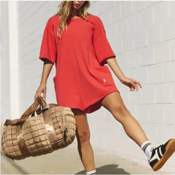 FP Movement by Free People Hot Shot Tee Romper - Picture 1 of 5